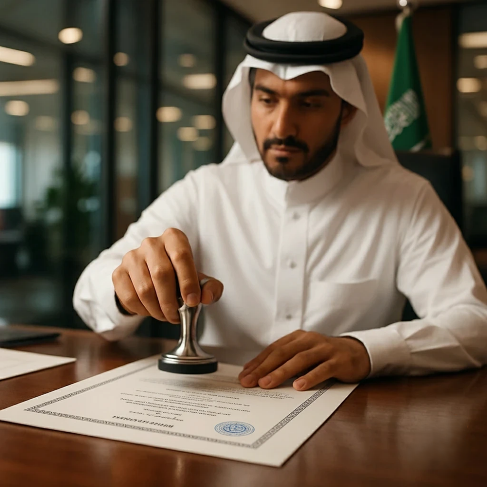 Official document authentication for Saudi company formation