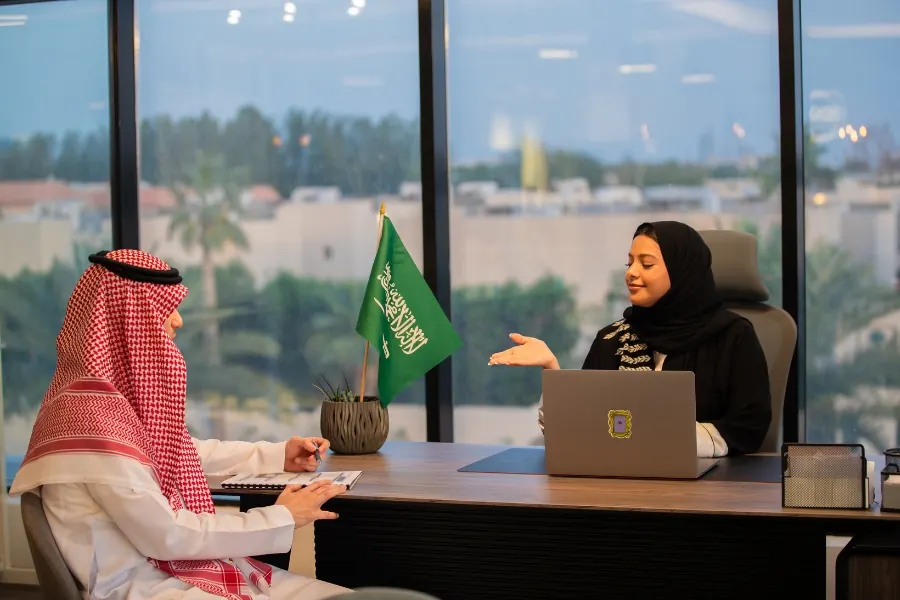 Meeting with a Saudi bank relationship manager